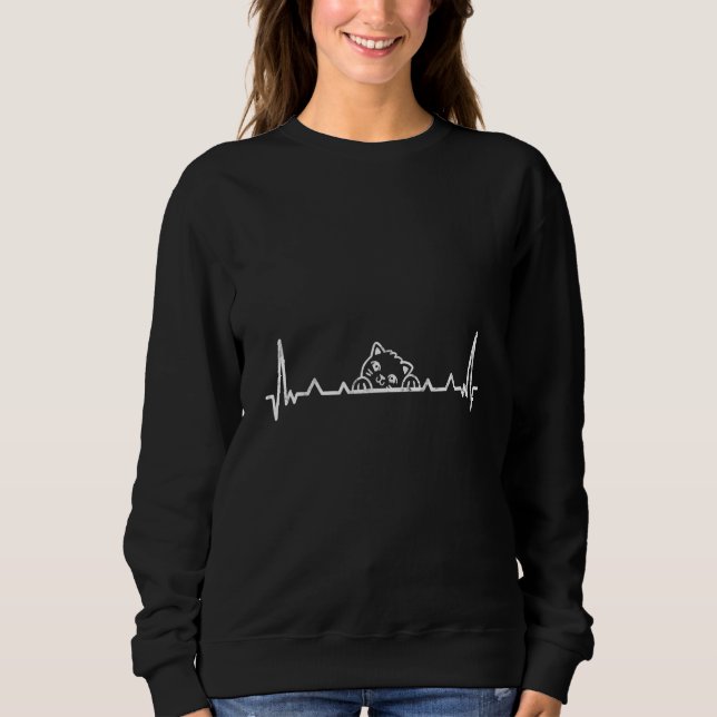 Moletom Cat Heartbeat Cat Feline Whisperer (Frente)