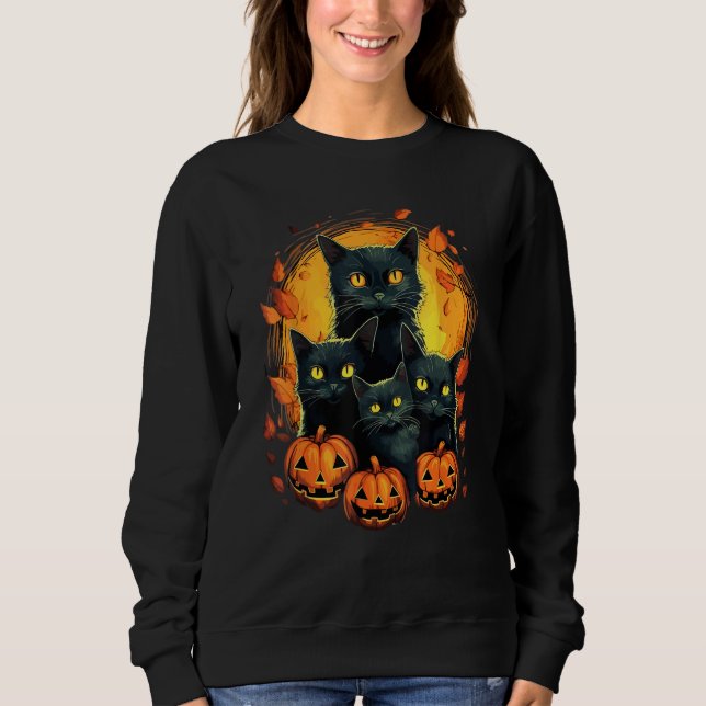 Moletom Cat Horror Cute Halloween for Cat Kitty (Frente)