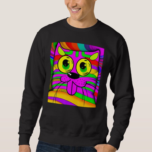 Moletom Cat humorous meow kitty portrait cute kitten cat m (Frente)