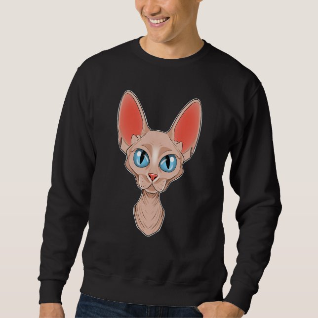 Moletom Cat I Cat Face I Sphynx Cat (Frente)