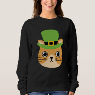 Moletom Cat I St patrick s Day Ireland Party Irish Kitten