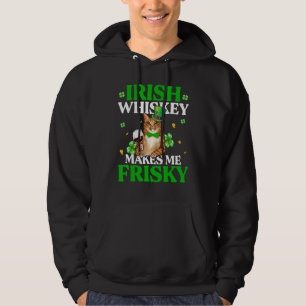 Moletom Cat Irish Whiskey me faz Dia de São Patrício arris