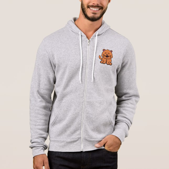 Moletom Cat Kitten Sorri Feliz Cartoon Puro (Frente)