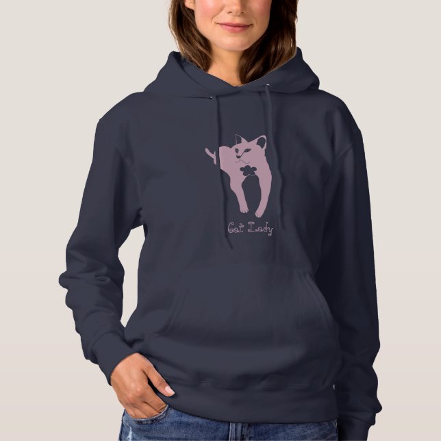 Moletom Cat Lady Women's Hoodie (Frente)