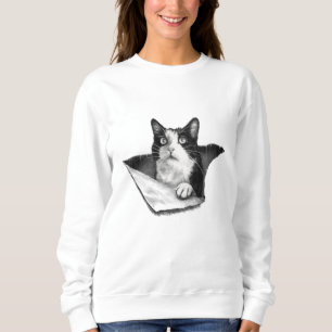 Moletom Cat Lover 3D Tuxedo Kitten Black and White Men