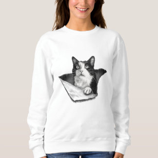 Moletom Cat Lover 3D Tuxedo Kitten Black and White Men