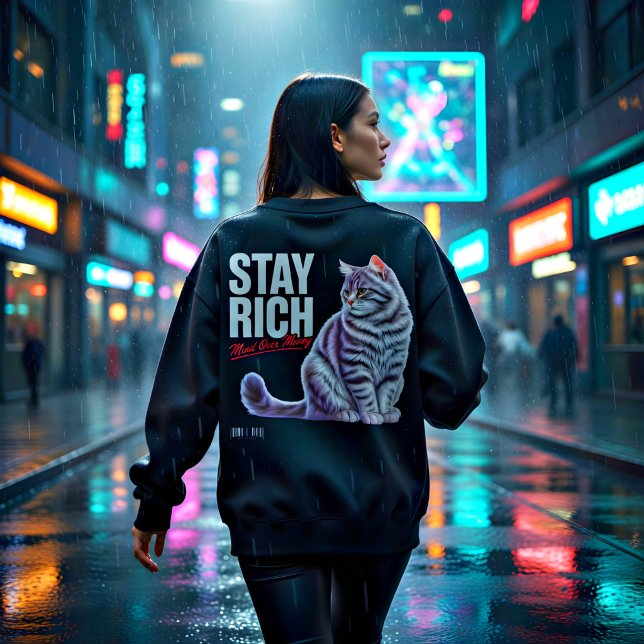 Moletom Cat Lover "Mind Over Money" Funny Finance Tee (Criador carregado)