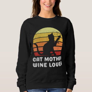 Moletom Cat Madre Wine Vino Cat Proprietária Mãe Mãe
