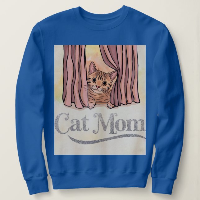 Moletom Cat Mãe Blue Sweet (Frente do Design)