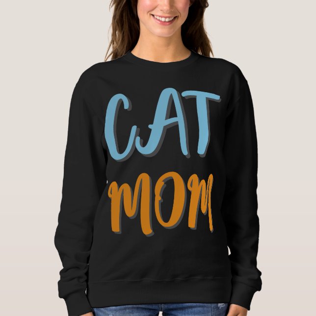 Moletom Cat Mãe - Felino Bonito com Personalização Opciona (Frente)
