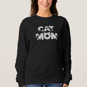 Moletom Cat Mãe Kitten Letters Dizendo Citação Mulheres Me