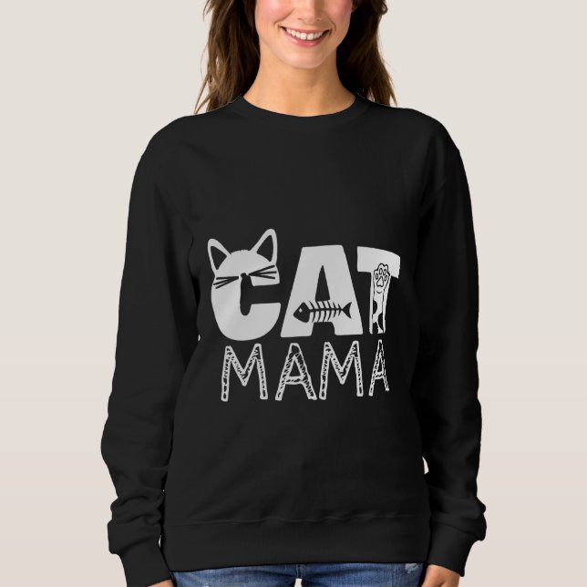 Moletom Cat Mama Cat Mãe (Frente)