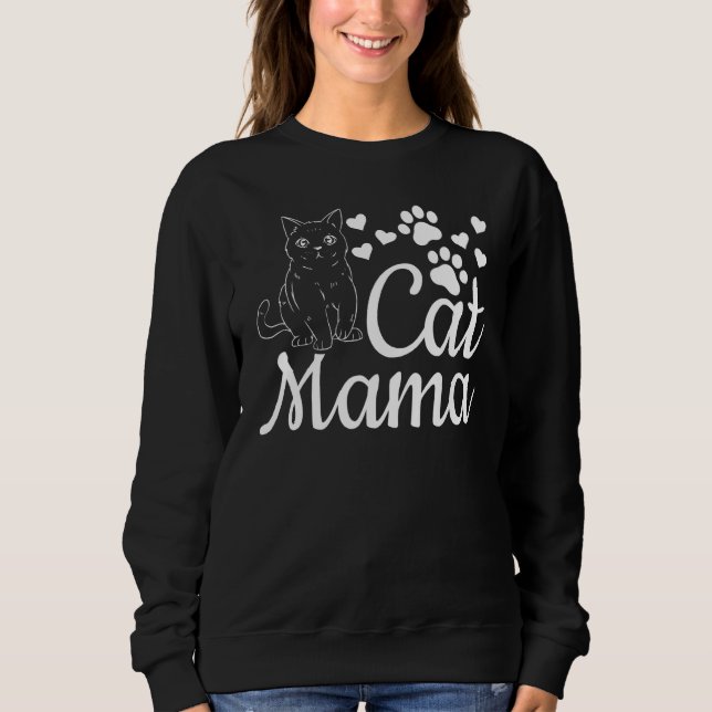 Moletom Cat Mama Cute Cat Mom Cat  I Cat Mama (Frente)