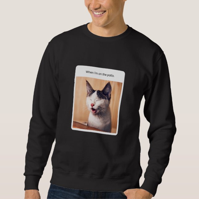 Moletom Cat Meme Quando Estou Na Paciência (Frente)