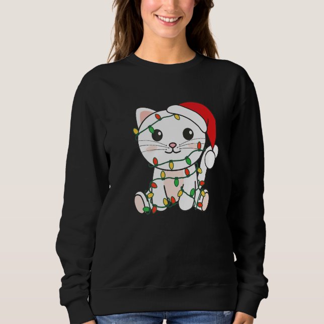 Moletom Cat Merry Christmas Winter Animals Cats Christmas  (Frente)
