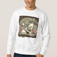Cat OVNI Selfie: Invasão de Vintage (Hoodie Mascul