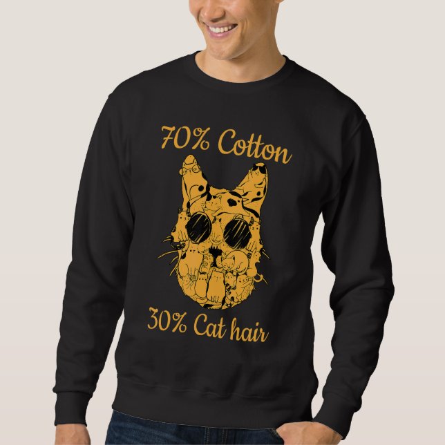 Moletom Cat Owner I 70 Cotton 30 Cat Hair I  Cat (Frente)
