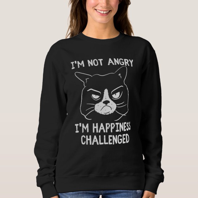 Moletom Cat Sendo Grumpy Má Humor Pessoas Sarcasm J (Frente)