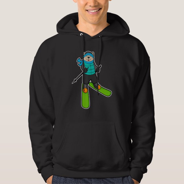 Moletom Cat Skier Ski Winter sports (Frente)