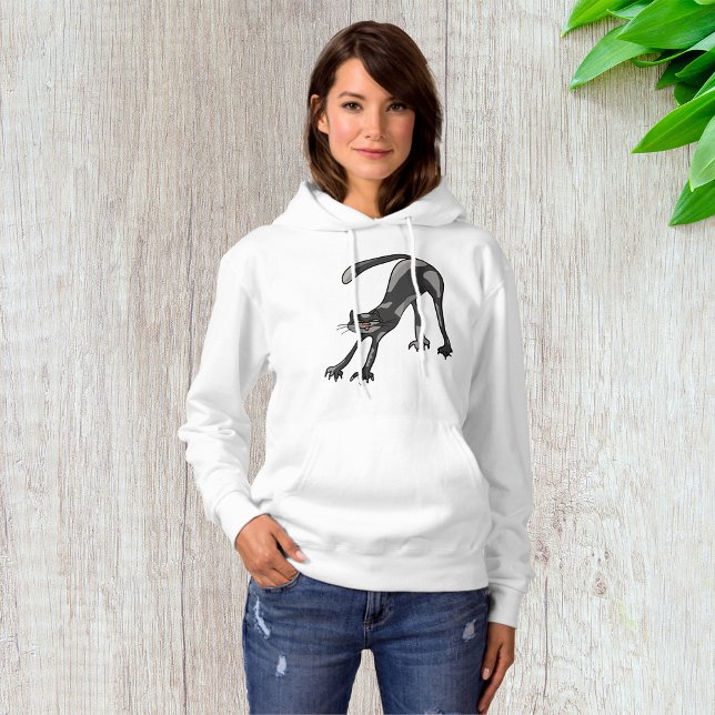 Moletom Cat Stretting Womens Hoodie (Criador carregado)