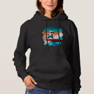 Moletom Cat Surfing Surfer Riding Wave Ocean Artistic Cool