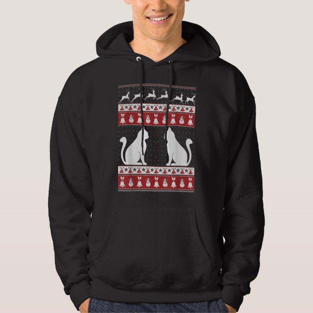 Moletom Cat Ugly Christmas Sweater Xmas (Frente)