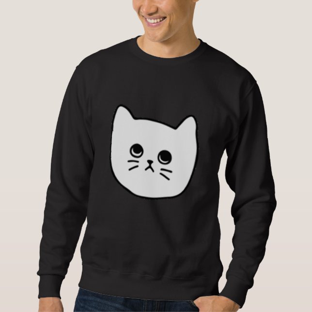 Moletom Cat   Women Men Teens Minimal Style Pattern (Frente)