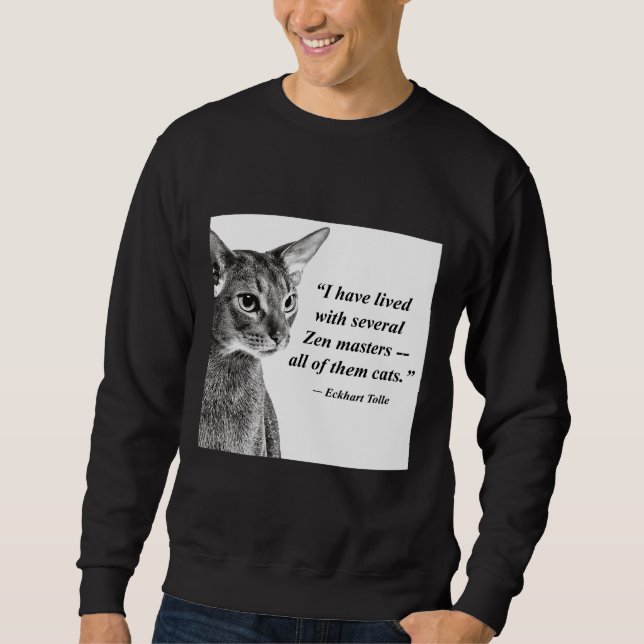 Moletom Cat Zen Master Eckhart Tolle (Frente)