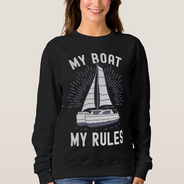 Moletom Catamaran Captain My Boat My Rules Catamaran Capta (Frente)