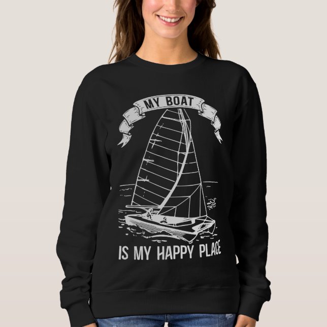 Moletom Catamaran Two Hulls Sailing Quote Catamaran Captai (Frente)