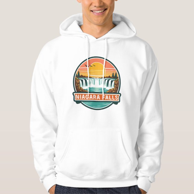 Moletom cataratas do niágara canadá design retrô (Frente)