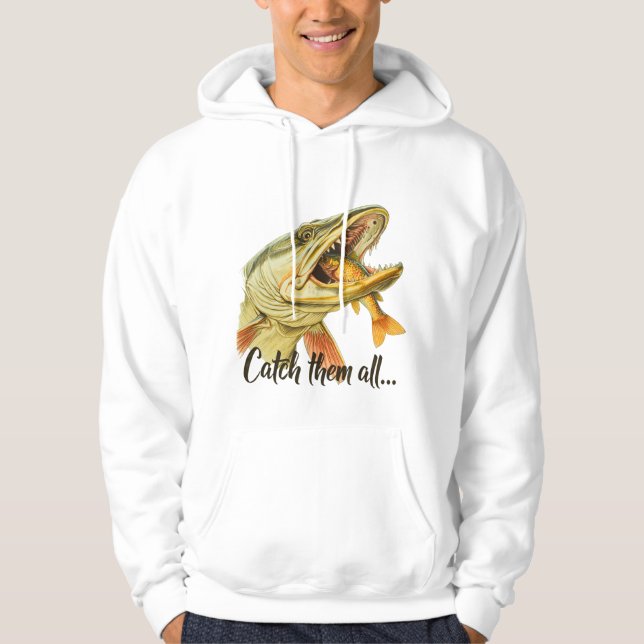 Moletom Catch Them All–Bold Pike Artwork for Outdoor Style (Frente)