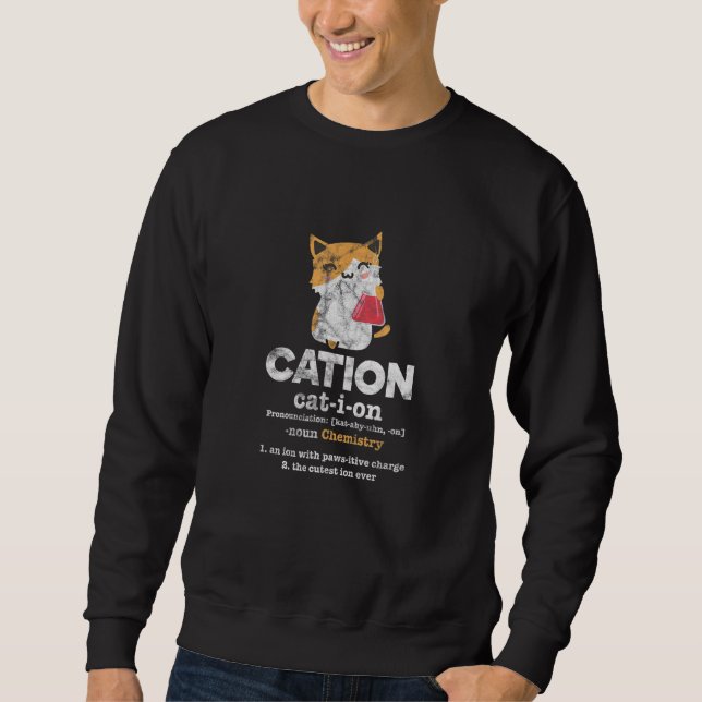 Moletom Cation Cat Ion Science Chemistry Definition Distri (Frente)