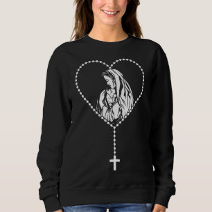 Moletom Católica Cristã Rosária Virgem Maria Jesus