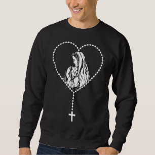Moletom Católica Cristã Rosária Virgem Maria Jesus