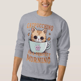 Moletom Catpuccino para um gato de café da manhã perfeito