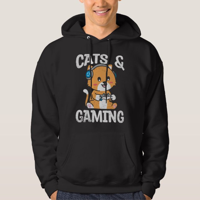 Moletom Cats And Gaming Cute Cat Owner Pet Animals  Graphi (Frente)