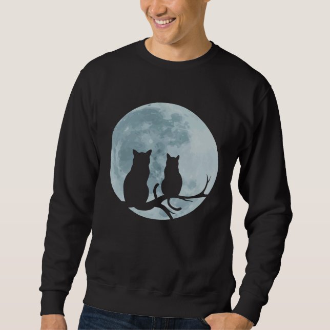 Moletom Cats Full Moon Cute Kitten Girls Cats Love (Frente)