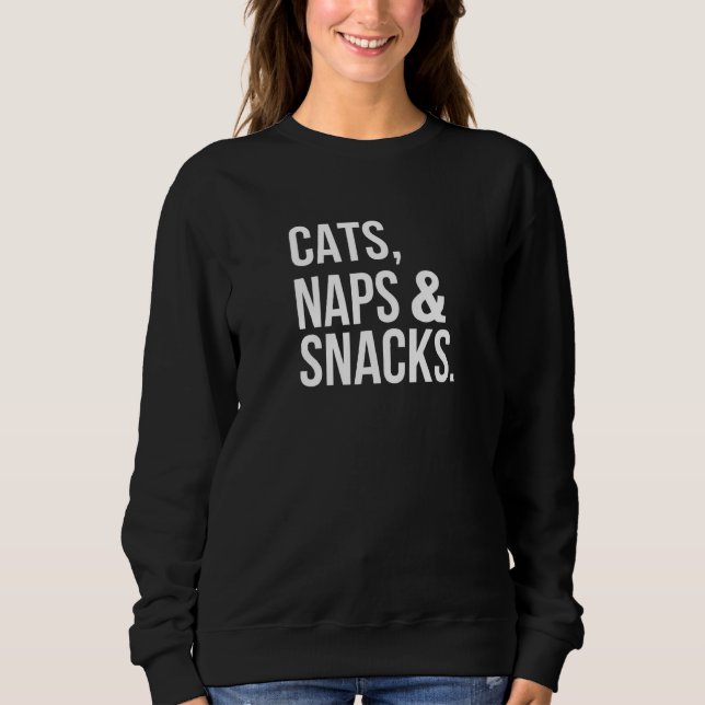 Moletom Cats Naps & Snacks Proprietário do Cat Napping 1 (Frente)