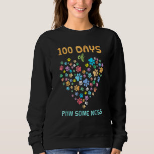 Moletom Cats Paw Dog Paw 100 Dias De Escola Animal Funny K