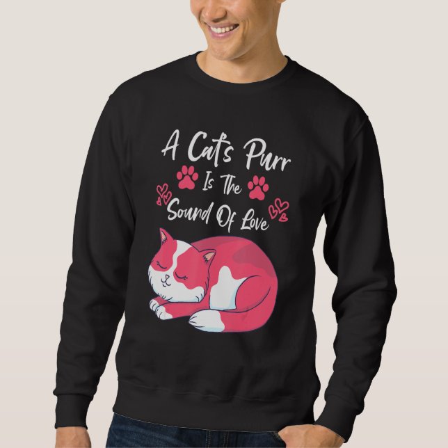 Moletom Cats Purr Sound Of Love Cat Lover Veterinarians Ki (Frente)