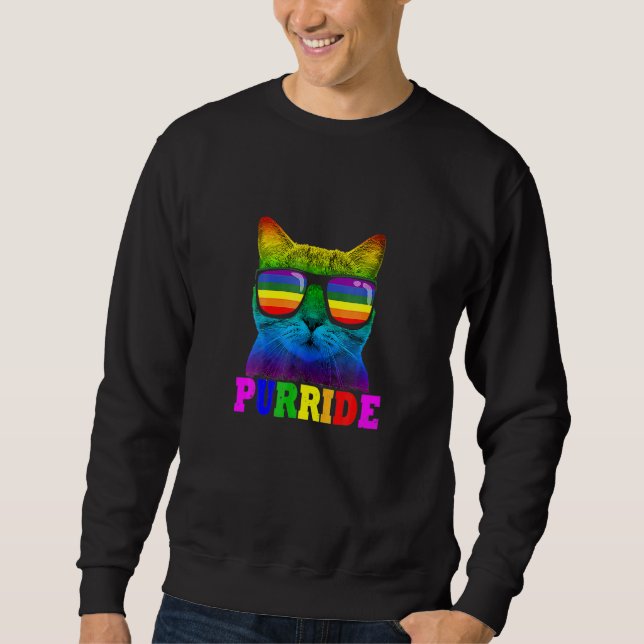 Moletom Cats Purride LGB Gay Pride Cat Dad  For Women Men (Frente)