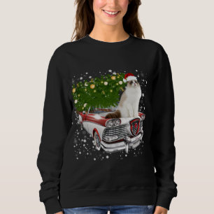 Moletom Cats Roda Red Truck Árvore de Natal Xmas
