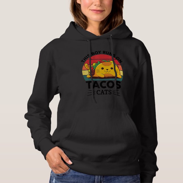 Moletom Cats Taco Mexican  TacoCats for Boys Kids Cinco De (Frente)