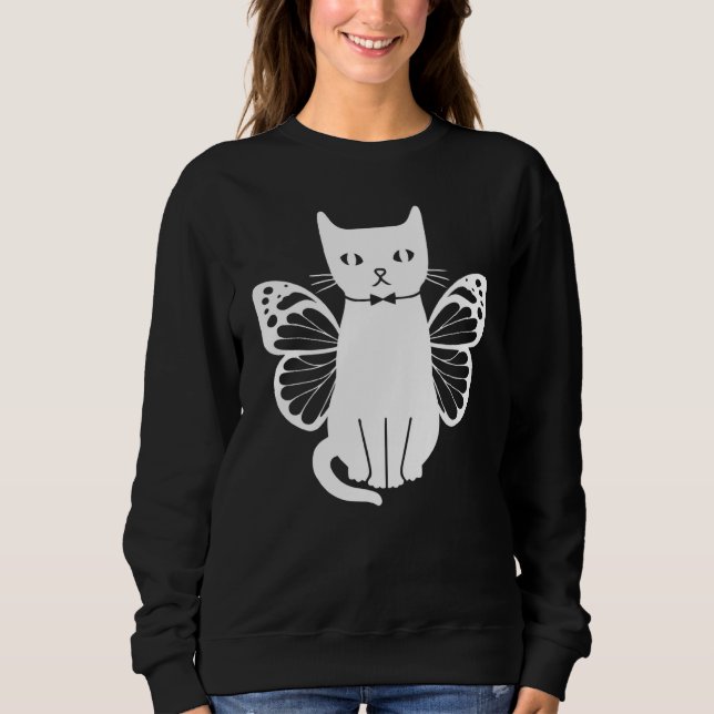 Moletom Cats With Butterflies Cute Cats Cat  I Cute Cat (Frente)