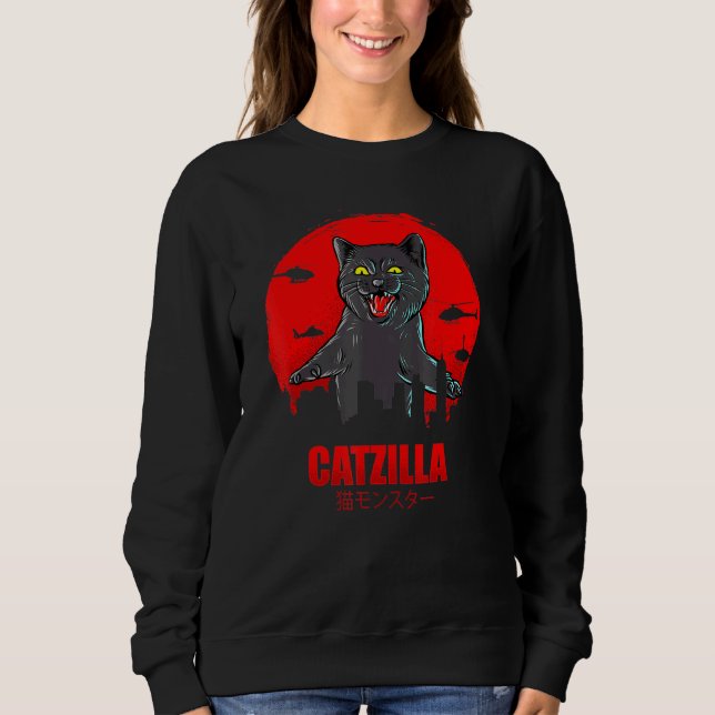 Moletom Catzilla Angry Cat Kitten Monster (Frente)