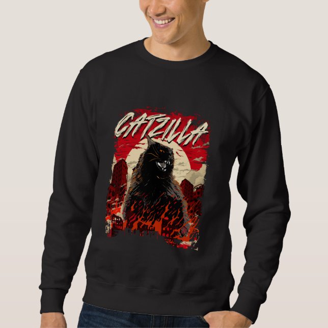Moletom Catzilla - Gatinho do dono do Cat Lover Kitten (Frente)