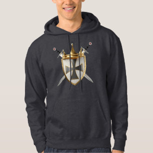 Moletom Cavaleiro Da Crista Do Escudo RayEl Capuz Masculin