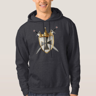 Moletom Cavaleiro Da Crista Do Escudo RayEl Capuz Masculin