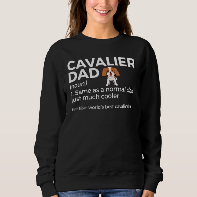 Moletom Cavaleiro de Definição de Pai Cavalier King Charle (Frente)